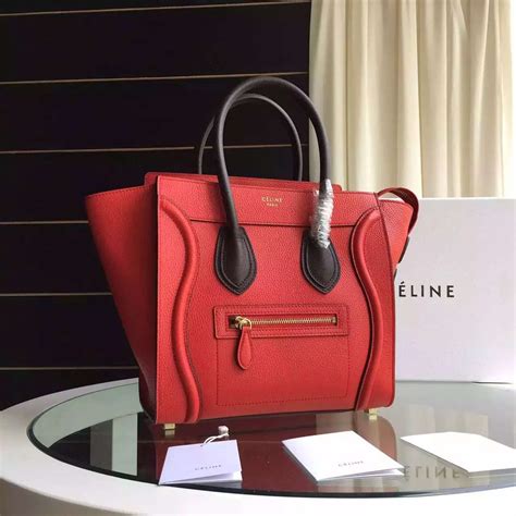 celine micro luggage different color handle|Celine mini luggage size.